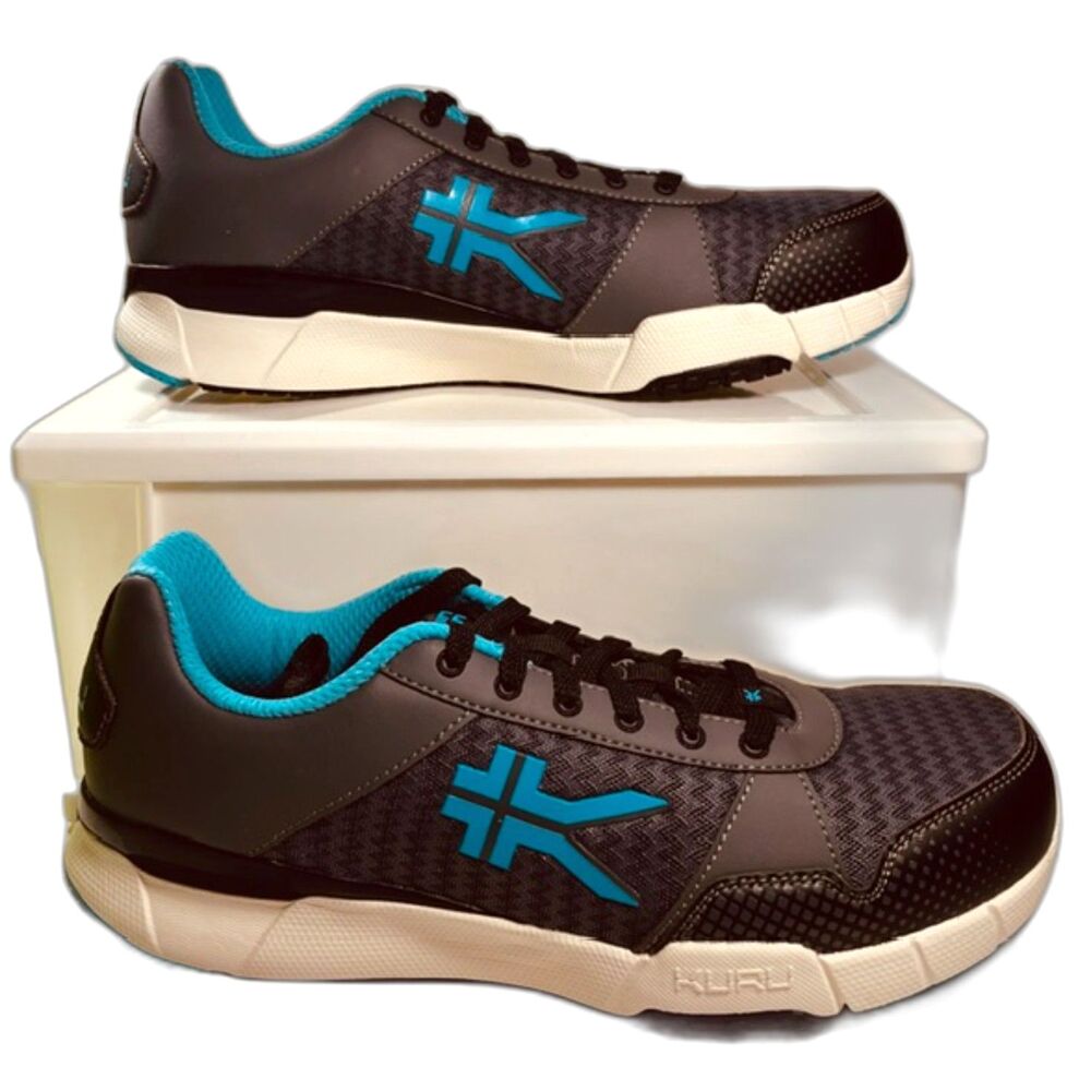 Kuru Quantum Women's Concrete/Blue Running Shoes SZ 12W